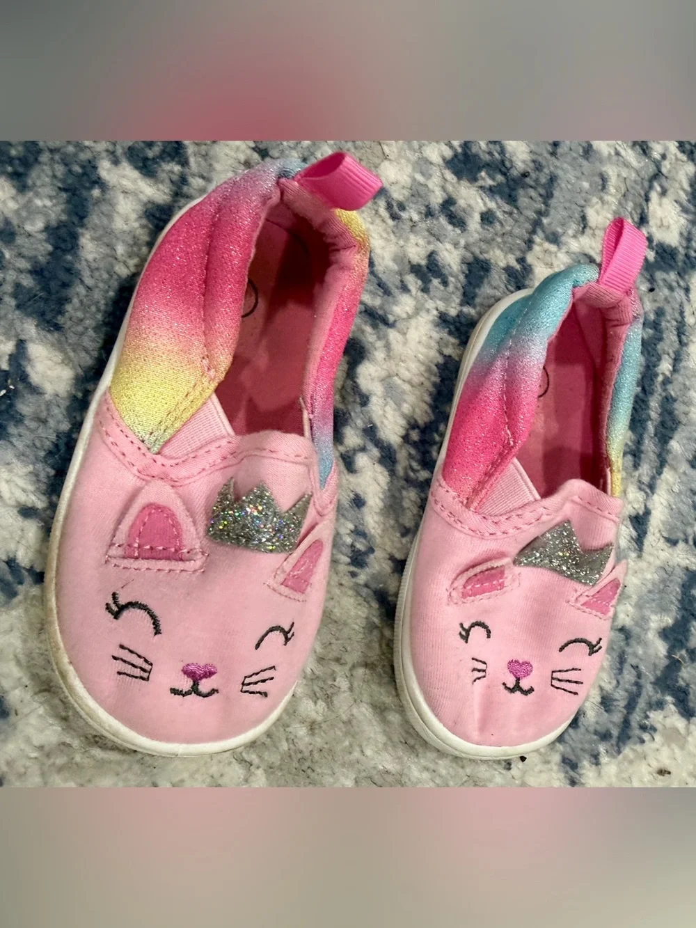 Kids Pink Unicorn Cat Slip-On Shoes
